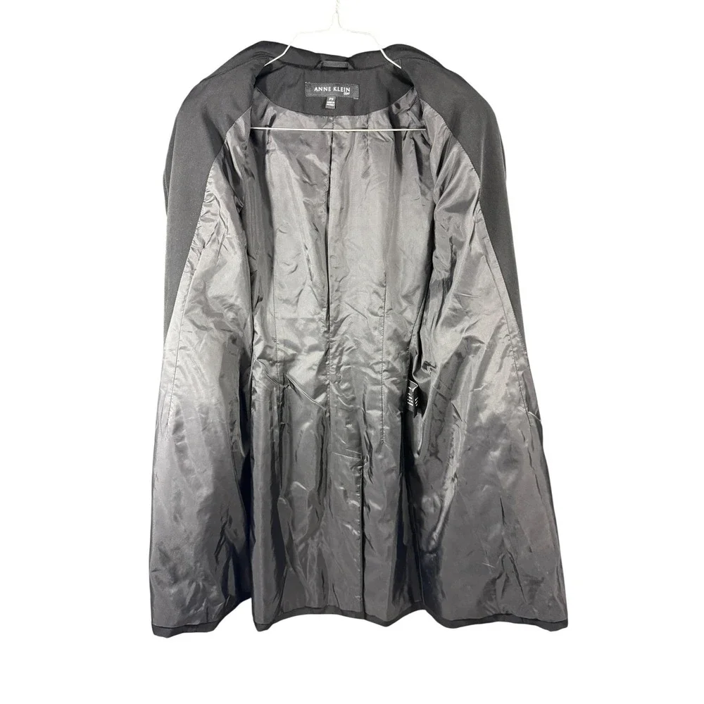 Anne Klein Coat Womens Petite Small Black Button Front Dressy Lined Classic PS - Picture 5 of 11